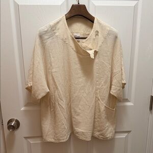 Oh My Gauze! Athena Beige Textured Blouse